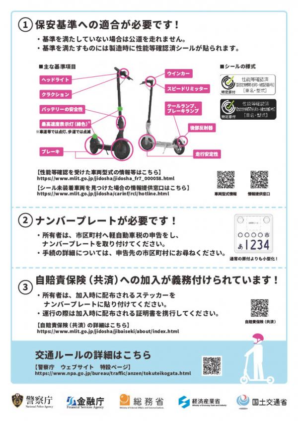 特定小型原動機付自転車リーフレット