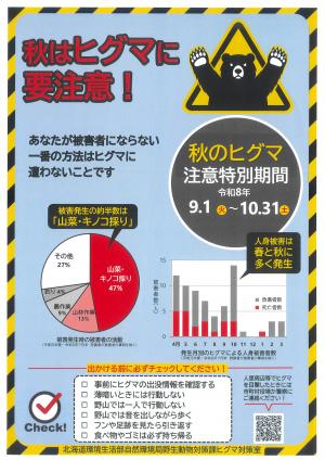 秋はヒグマに注意!