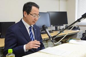 佐々木町長の新春あいさつを録音＊とらいあんぐる「声の広報」