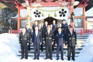 栗山消防団「無火災祈願・安全祈願・新型コロナウイルス終息祈願」