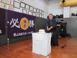 栗山剣道連盟と少年団が鏡開き