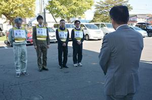 姉妹都市の支援に出発（第2回）＊宮城県角田市へ職員4名を派遣