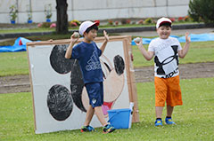 恒例の舞を元気に披露＊角田小学校運動会