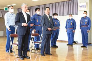 地域密着した活動に協力＊消防団協力事業所交付式