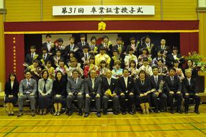 新たな旅立ち33人＊介護福祉学校卒業証書授与式