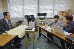 佐々木町長のあいさつを録音＊「声の広報」新春あいさつ