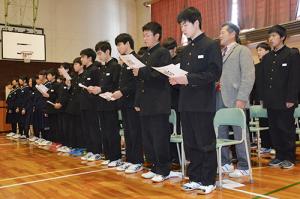 練習の成果 合唱でお披露目＊栗山中学校歌声集会