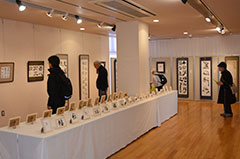 それぞれの書と「福」がずらり＊第15回一心書道展