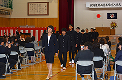 目標と自ら学ぶ姿勢を持って＊栗山高校入学式