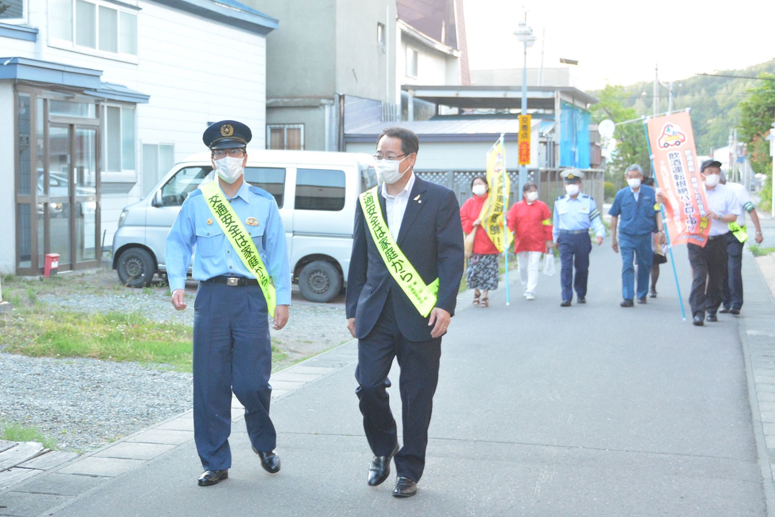悲惨な事故減らすために＊「飲酒運転根絶の日」パトロール