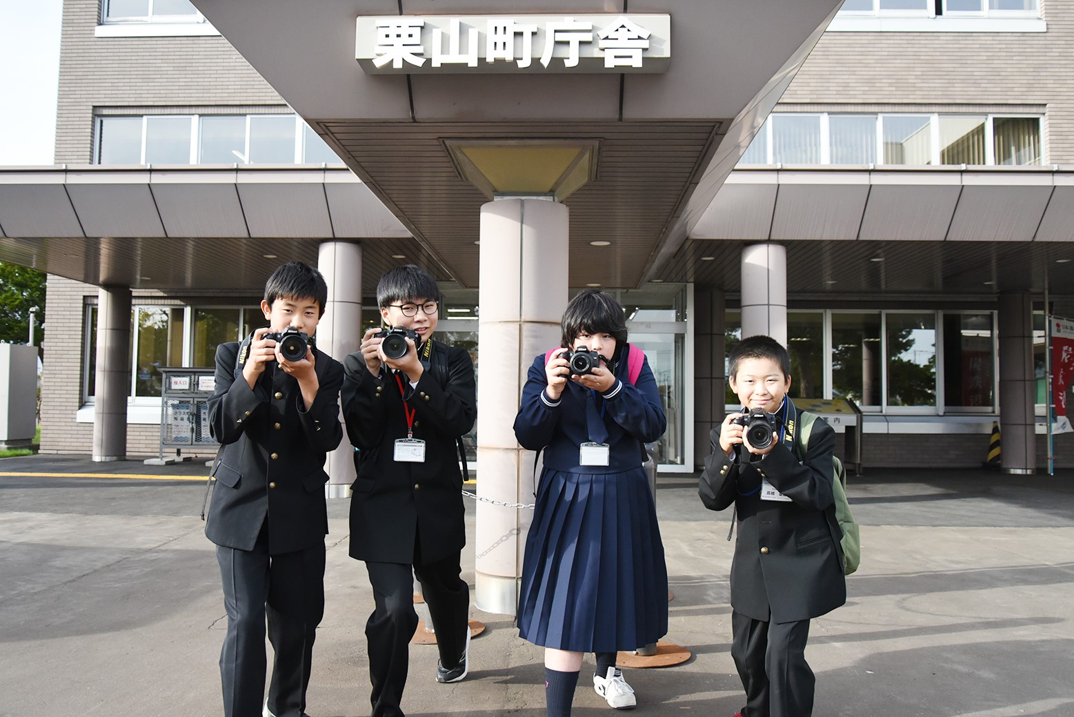 町広報の仕事を体験＊栗山中学校1年生職場体験学習
