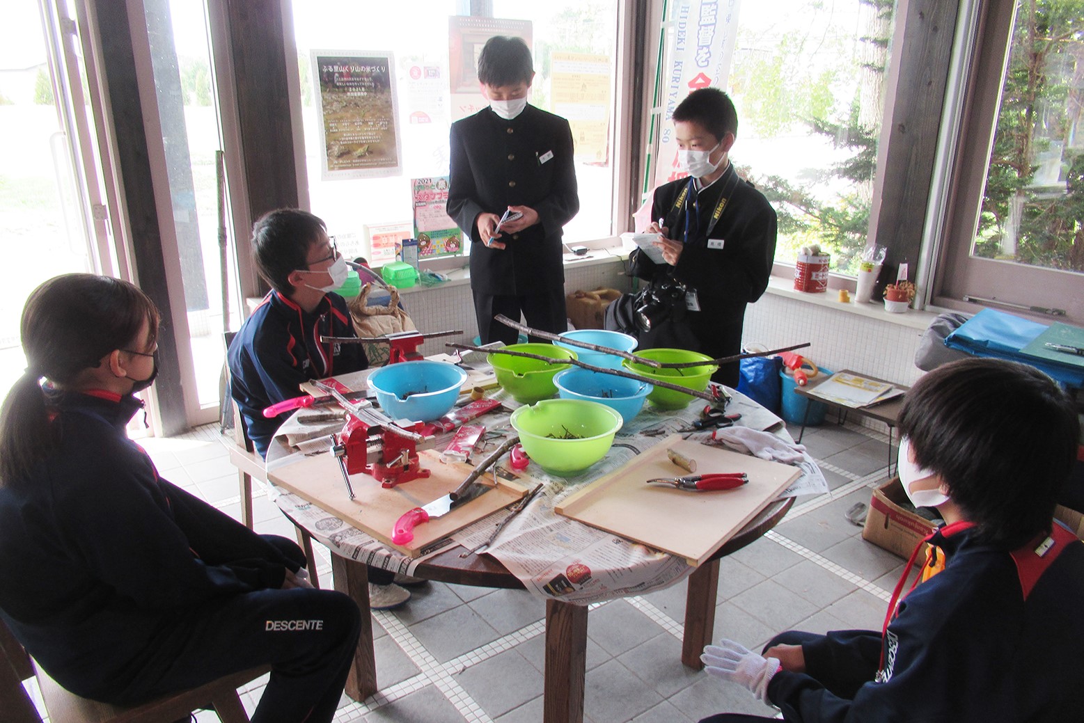 町広報の仕事を体験＊栗山中学校1年生職場体験学習