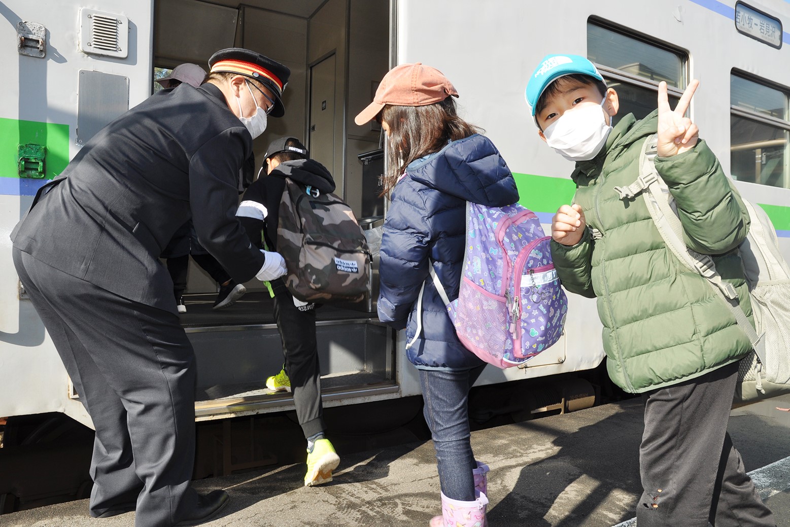 追分駅に向け初乗車＊JR室蘭線乗車体験