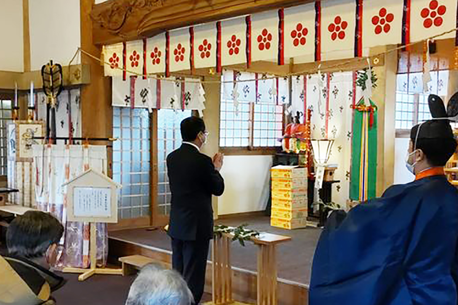 栗山天満宮新嘗祭に出席