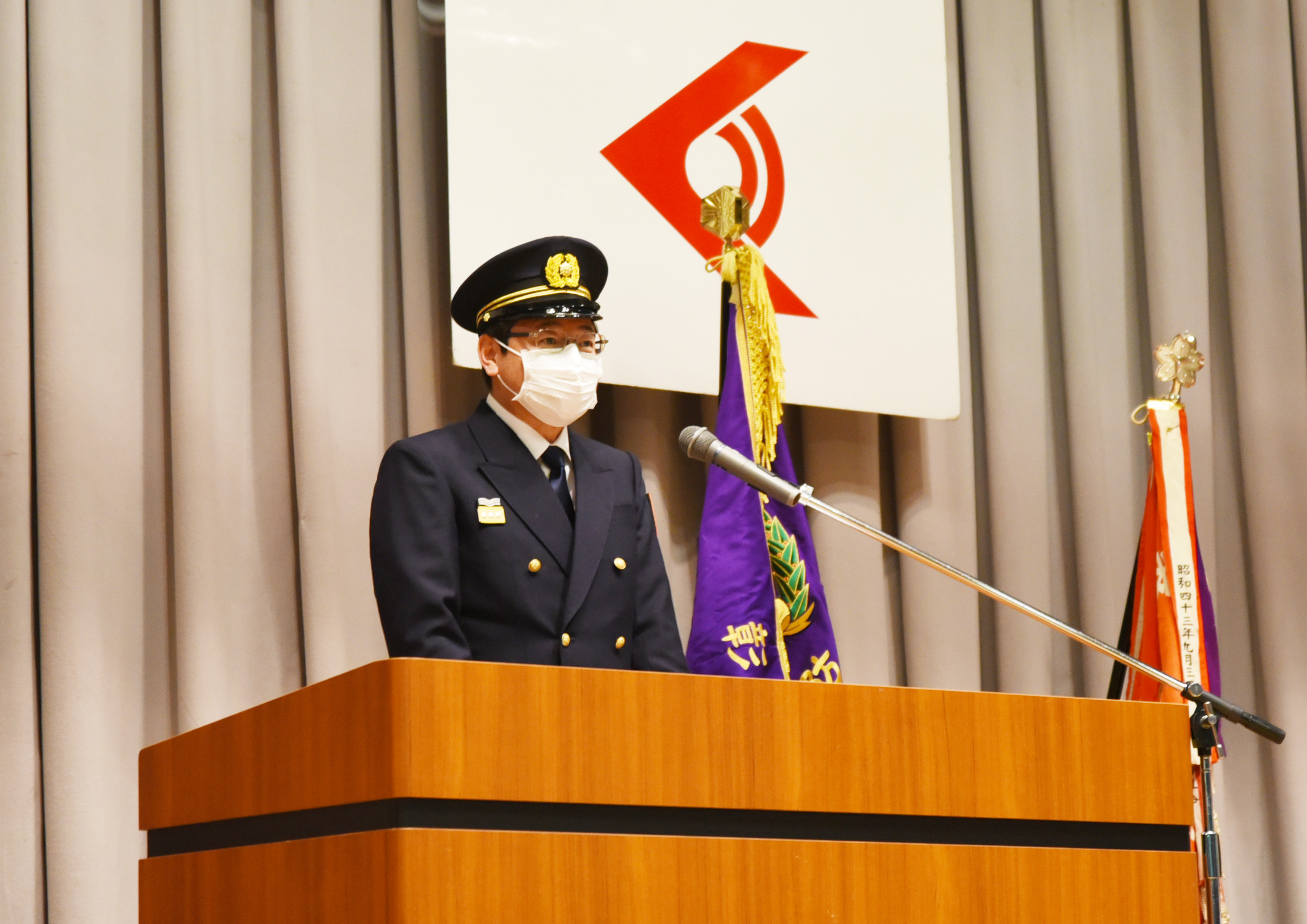 栗山消防団出初式に出席