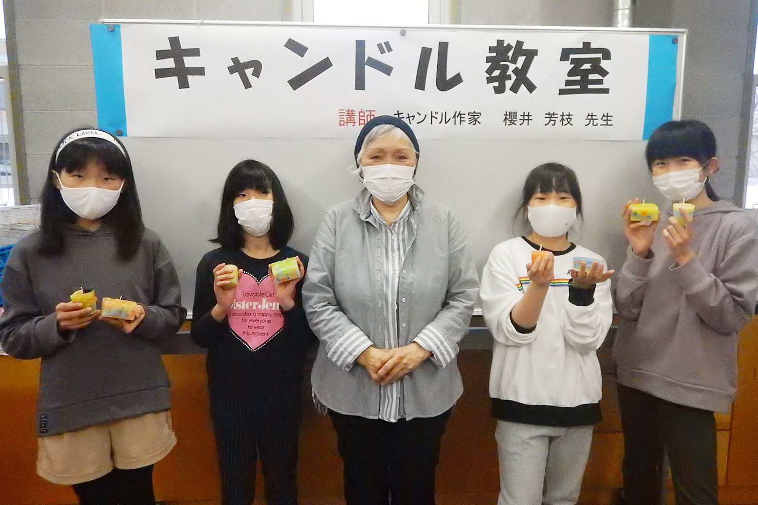 火の灯る美＊あさひ工房でキャンドル教室