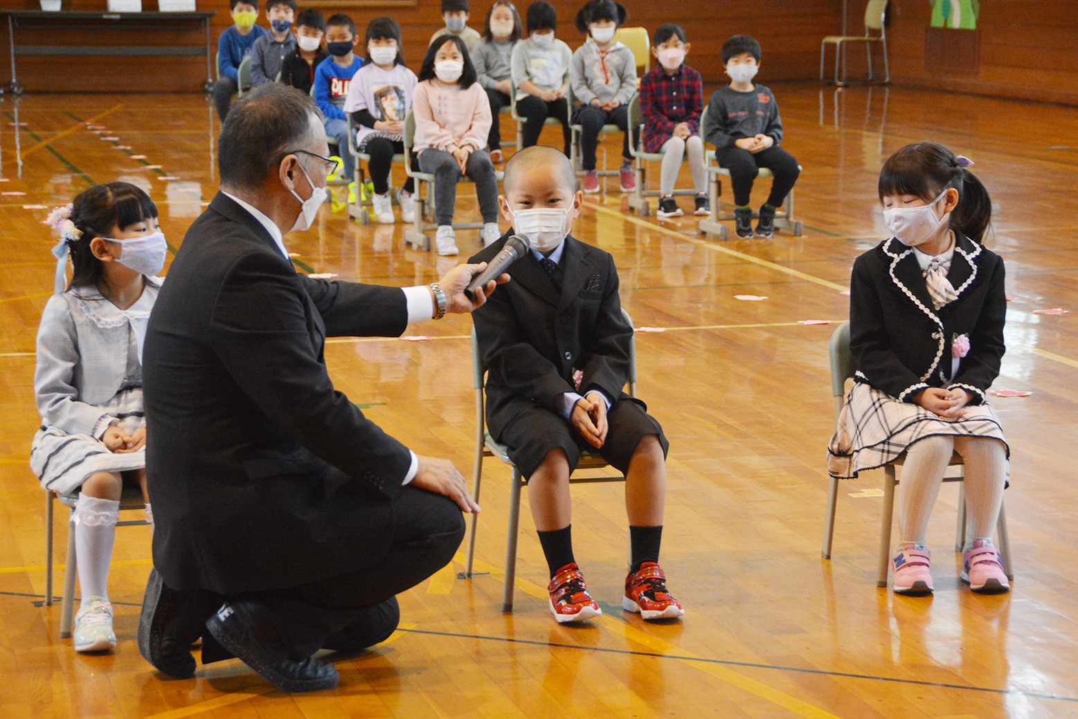 ルール守り楽しい学校生活を＊継立小学校入学式