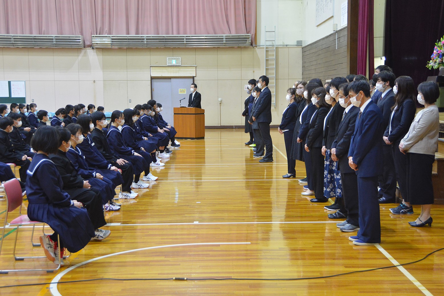 新生活を仲間とともに＊栗山中学校入学式