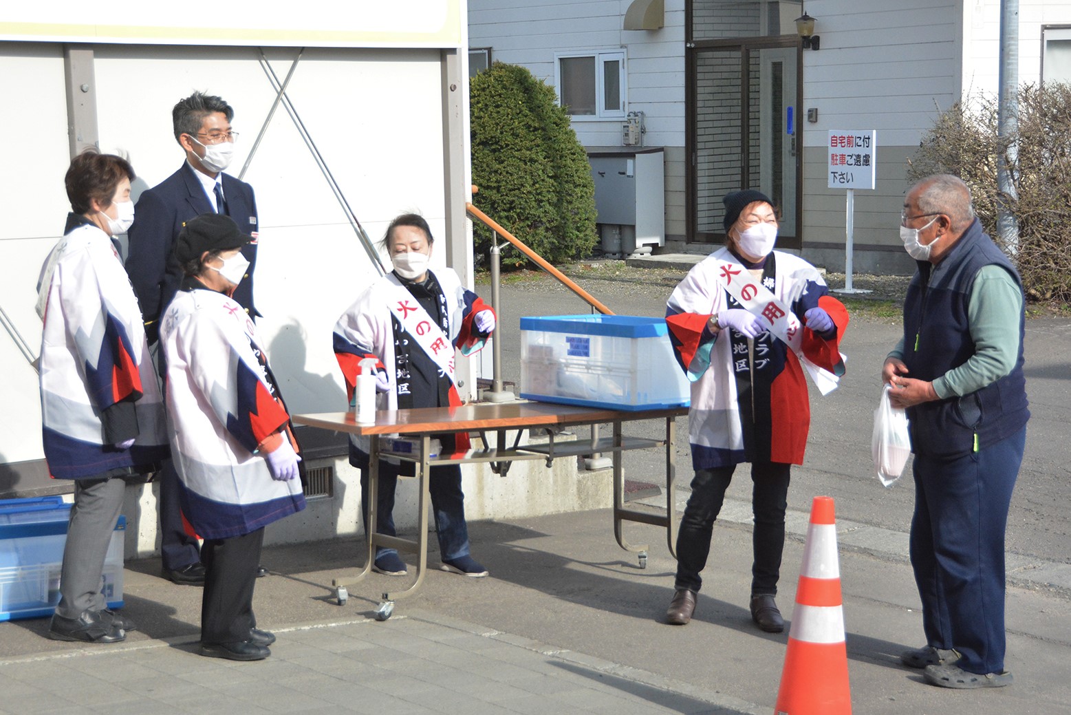 春の火災に注意＊栗山地区女性防火クラブが街頭啓発