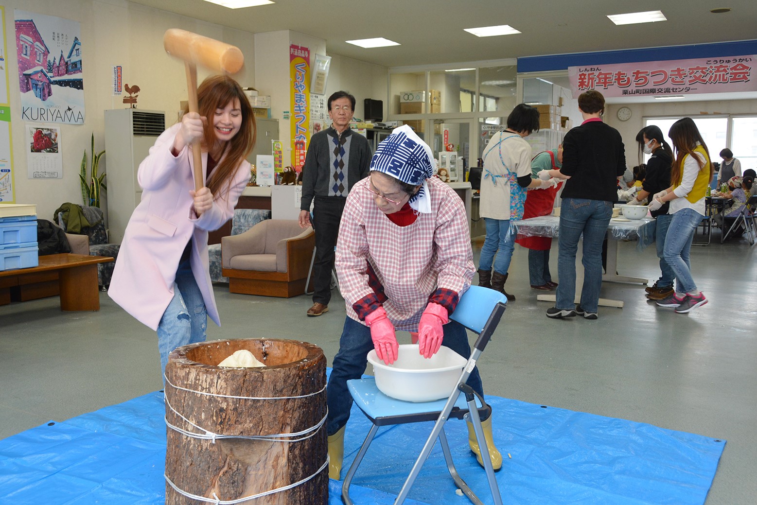 日本の伝統文化で国際交流＊新年もちつき交流会
