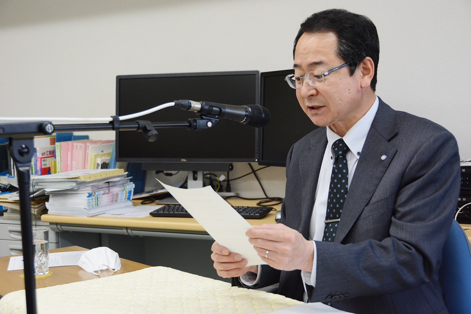 声の広報で新春のあいさつ＊佐々木町長