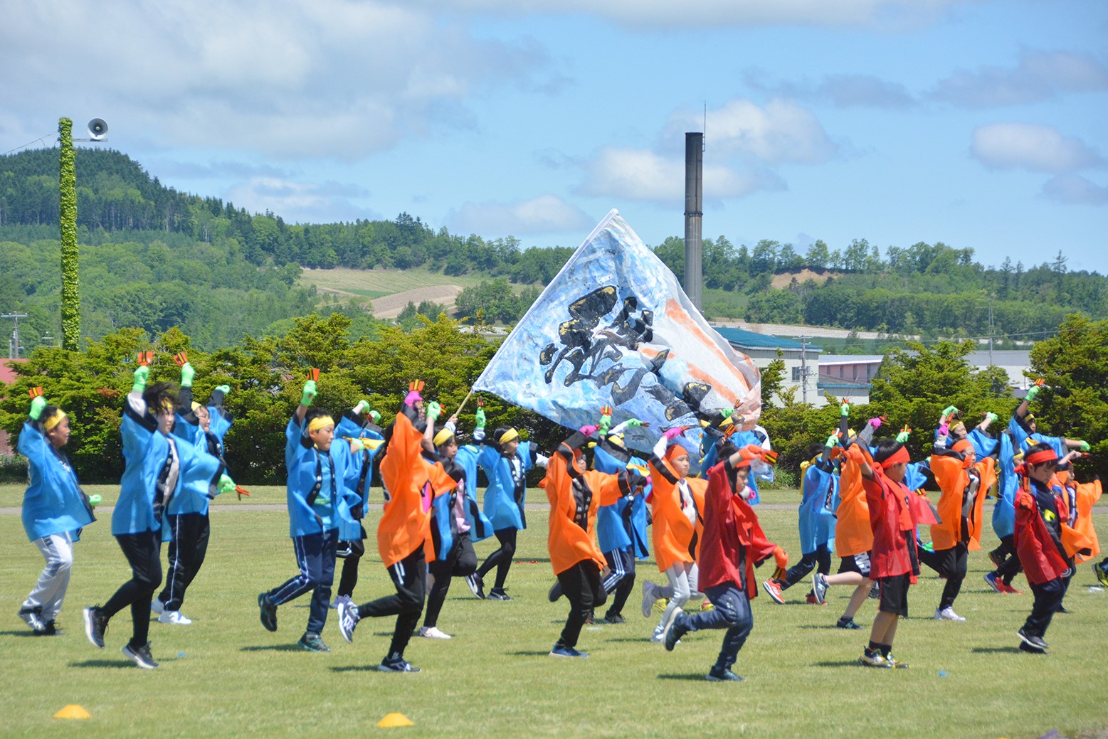 団結力で優勝を目指す＊継立小学校運動会