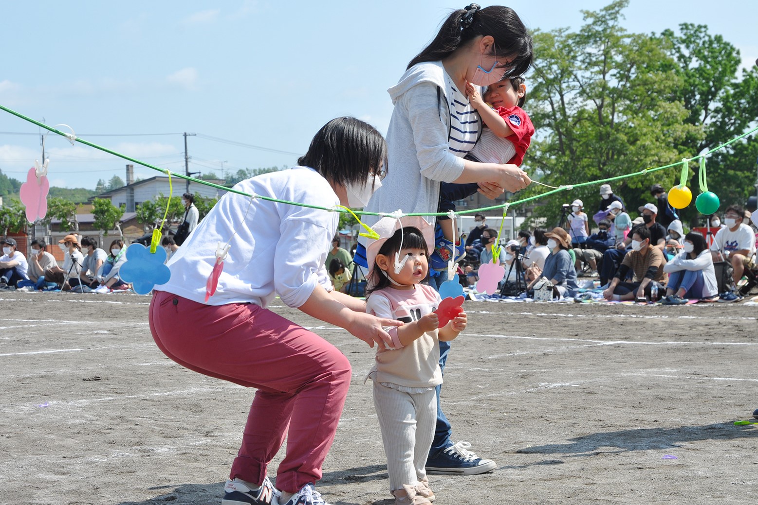 歌と踊りで祭りをお手伝い＊栗山いちい認定こども園運動会