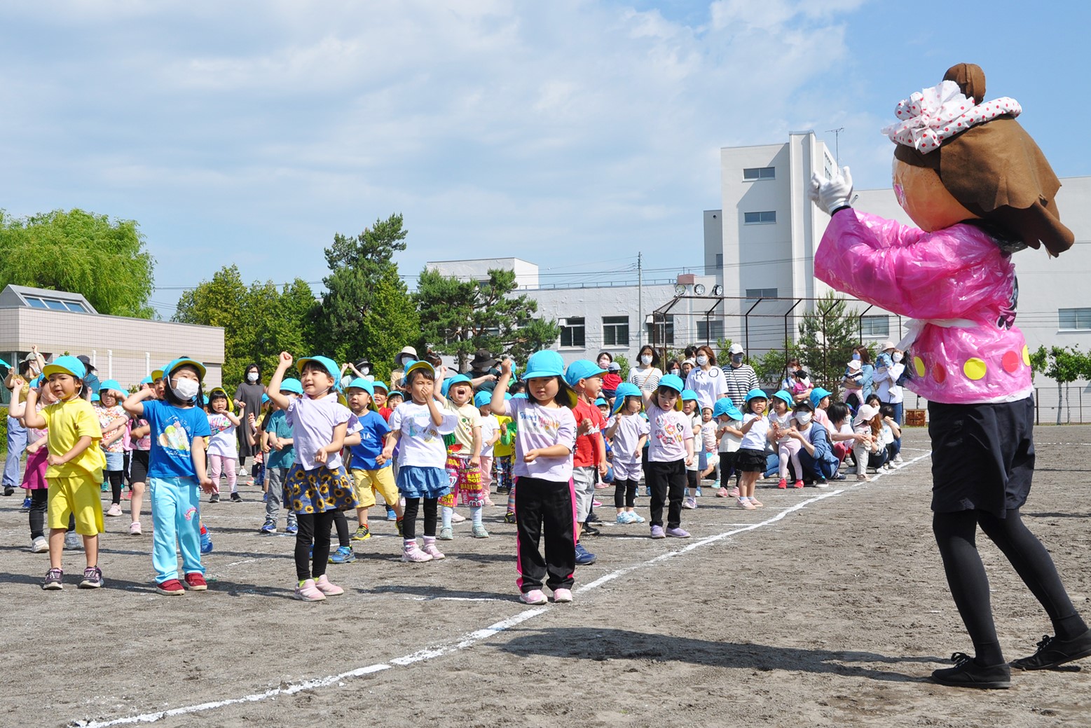 歌と踊りで祭りをお手伝い＊栗山いちい認定こども園運動会